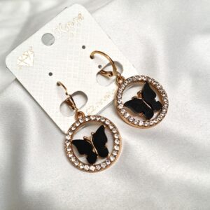 Trendy Black Color Butterfly Korean  Earring