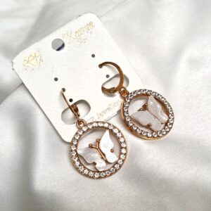 Trendy White Color Butterfly Korean  Earring