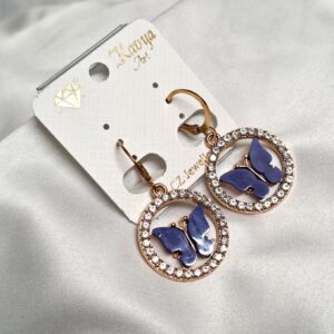 Trendy Blue Color Butterfly Korean  Earring