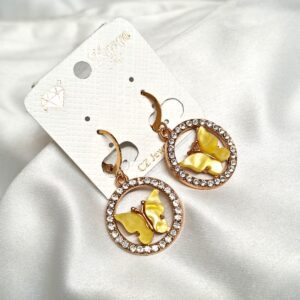 Trendy Yellow Color Butterfly Korean  Earring