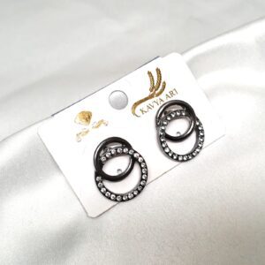 Trendy korean Earring with White Stone