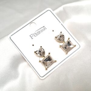 Trendy korean Earring with White Stone