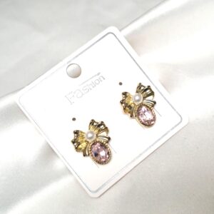 Trendy korean Earring with White Stone