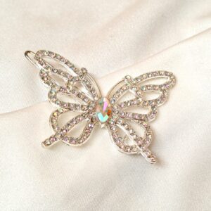 Beautiful White Stone Butterfly Korean Hair pins