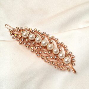 Beautiful Bead and Stone work Leaf Korean Hair pins