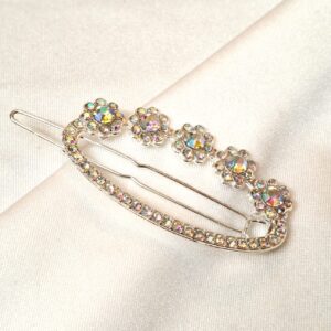 Beautiful Silver Color Floral Korean Hair pins with Stone