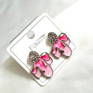 Trendy Korean Earring With White stones