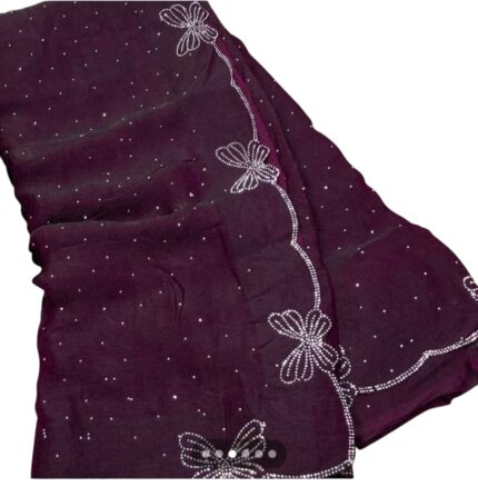 CC Trendy Wine Colour Space Silk Saree With Running Blouse