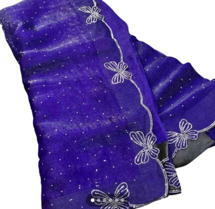 CC Trendy Violet Colour Space Silk Saree With Running Blouse