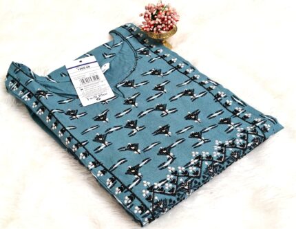 CC Branded Rayon Straight Kurti :  Sleeve 3/4 , Length 42 Inch