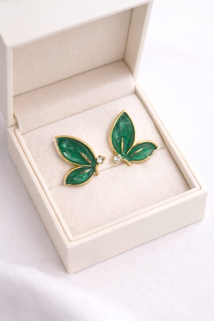 CC Trendy and Stylish Korean Earring ( Green Colour )