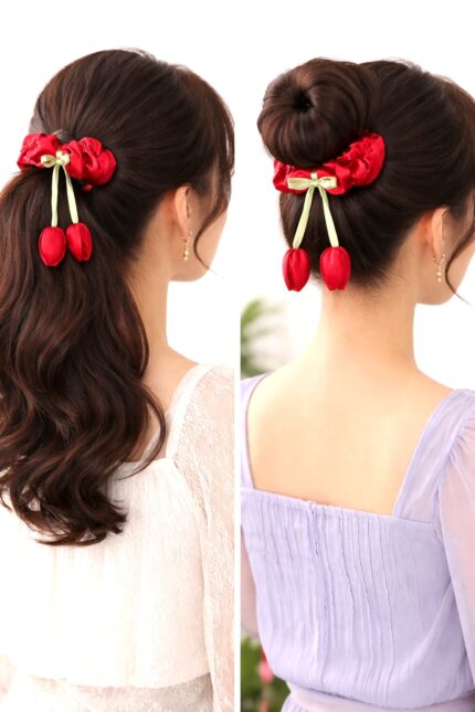 CC Trendy And Stylish Tulips Hair Band ( Maroon )