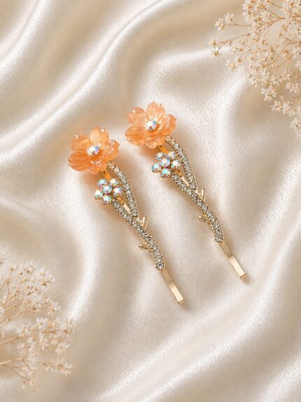 CC Trendy And Stylish Korean HairPins With Beautiful Stones